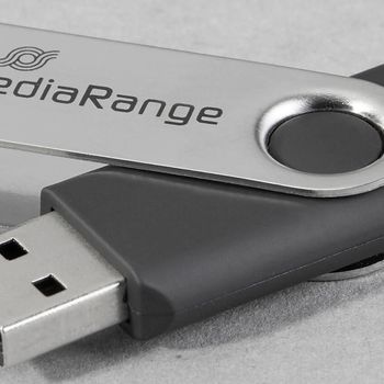 Product image of the product “MediaRange MR913 USB flash drive 128 GB USB Type-A 2.0 Black, Silver ”
