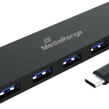 Immagine del prodotto “MediaRange MRCS508 hub di interfaccia USB 3.2 Gen 1 (3.1 Gen 1) Type-C 5000 Mbit/s Nero ”
