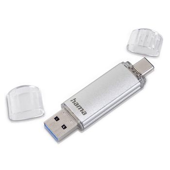 Product image of the product “Hama C-Laeta USB flash drive 64 GB USB Type-A / USB Type-C 3.2 Gen 1 (3.1 Gen 1) Silver ”