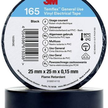 Artikelbild des Artikels “3M 165BK8E Isolierband Schwarz (L x B) 20m x 25mm “