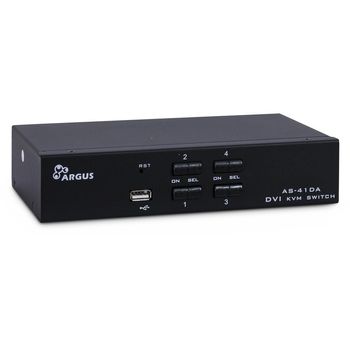 Product image of the product “Inter-Tech KVM AS-41DA DVI KVM switch Black ”