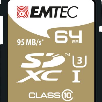 Image du produit “Emtec ECMSD64GXC10SP mémoire flash 64 Go SDXC Classe 10 ”
