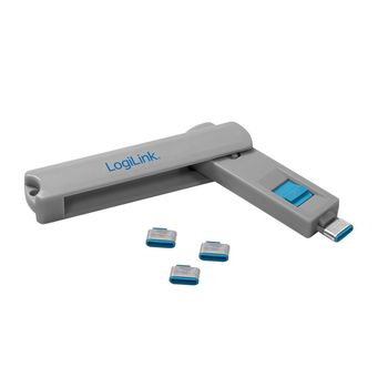 Product image of the product “LogiLink AU0052 port blocker USB Type-C Blue, Grey 1 pc(s) ”
