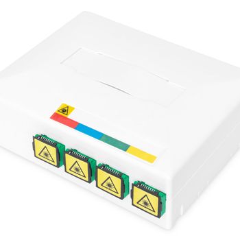 Product image of the product “Digitus FTTH enclosure with 4 x SC SX couplers ”