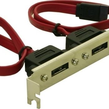 Immagine del prodotto “DeLOCK Slotbracket 2x internal SATA > 2x eSATA external cavo SATA 2 x SATA 7-pin ”