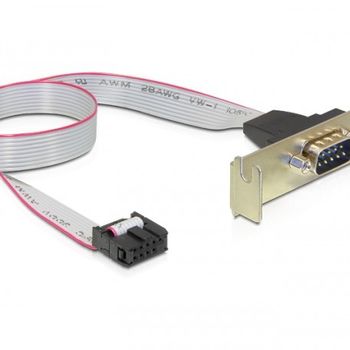 Immagine del prodotto “DeLOCK 89300 cavo seriale Grigio 0,4 m DB9 9-p COM ”