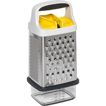 Immagine del prodotto “Joseph Joseph 20225 grattugia e spiralizzatore manuali Grattugia/Dispenser Acciaio inox, Trasparente, Bianco ”
