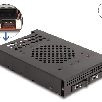 Product image of the product “DeLOCK 3.5″ Mobile Rack for 2 x M.2 NVMe SSD with Slim SAS SFF-8654 connector ”