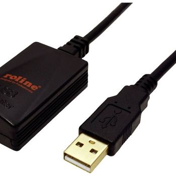 Product image of the product “ROLINE USB 2.0 Extension Cable, 1 Port, black 5 m ”