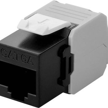 Product image of the product “Goobay Keystone module RJ45 CAT 6A, UTP RJ45-Einbaumodul Keystone CAT 6a ”
