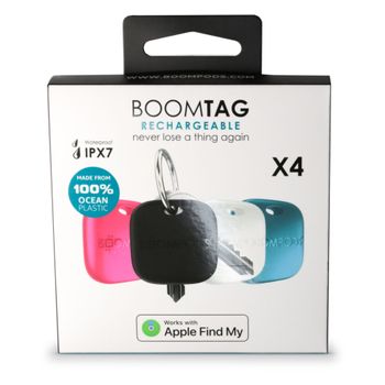 Product image of the product “Boompods TAGRE4 GPS tracker/finder Universal Assorted colours, Black, Blue, Pink, White ”