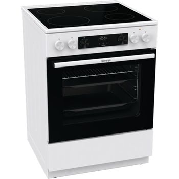 Gorenje GEC6C40WD Freestanding cooker Electric Ceramic Black, White 