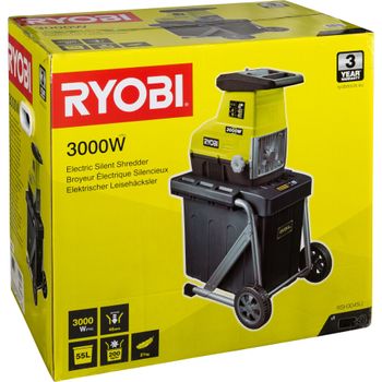 Product image of the product “Ryobi RSH3045U Electric Quiet Shredder (45 mm Milling Blade with 55 Litre Collection Box, Automatic Self-Retracting)  ”
