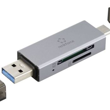 Artikelbild des Artikels “Renkforce RF-PCR-400 Externer Speicherkartenleser USB-A, USB-C® microSD, SD Space Grau “