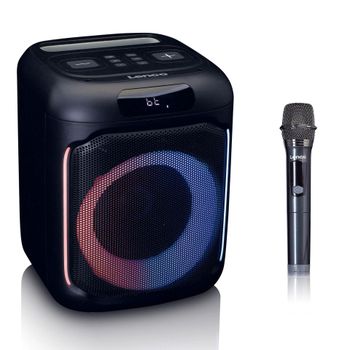 Artikelbild des Artikels “Lenco PA-101BK Bluetooth-Party-Lautsprecher mit Lichteffekten schwarz “