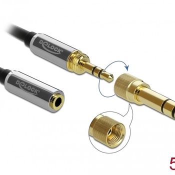 Immagine del prodotto “DeLOCK 85783 cavo audio 5 m 3.5mm Nero, Grigio ”