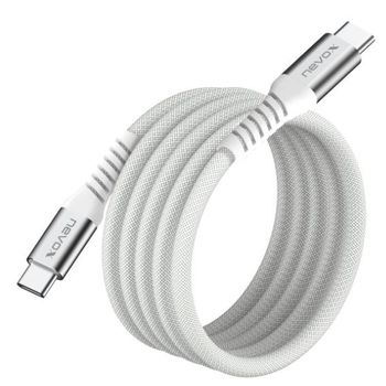 Artikelbild des Artikels “Nevox USB C zu USB C 2.0 Kabel 48V/5A (240W) Emark IC magn. aufrollbar-weiss 1m “