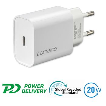 Artikelbild des Artikels “4smarts Netzladegerät VoltPlug single PD 20W* 100 Stück (Bulk) “