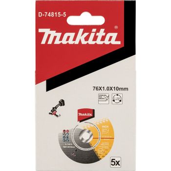 Product image of the product “makita Trennscheibe 5 St. 76x1,0mm D-74815-5 ”