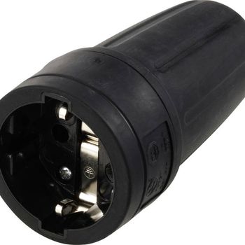 Artikelbild des Artikels “Sygonix SY-6618472 Schutzkontaktkupplung TPE 250 V/AC Schwarz “