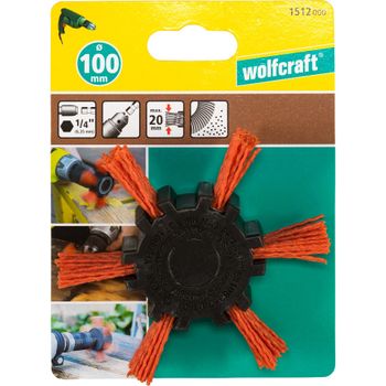 Artikelbild des Artikels “Wolfcraft Sechskant Nylondrahtfächerbürste 100x20mm “