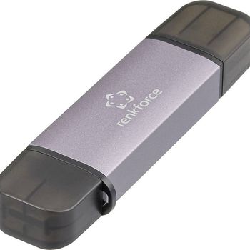 Product image of the product “Renkforce RF-CR-200 externalr Speichercard reader USB-A, USB-C® dark grey ”