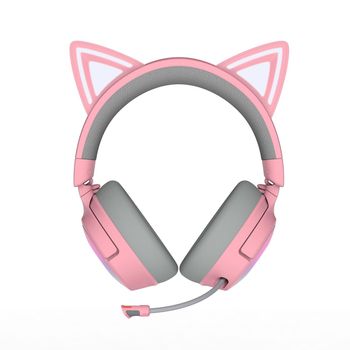 Product image of the product “Razer Kraken Kitty V3 Pro - Quartz Headset Wired & Wireless Head-band Gaming USB Type-A Bluetooth Rose ”