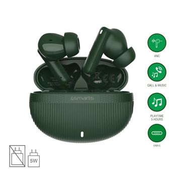 Product image of the product “4smarts SkyBuds Pro ANC Headset True Wireless Stereo (TWS) In-ear Calls/Music/Sport/Everyday Bluetooth Green ”