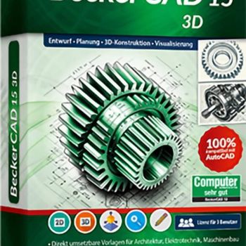 Product image of the product “Markt & Technik 81494 BeckerCAD 15 -3D Jahreslicense, 3 licenseen Windows CAD-Software ”