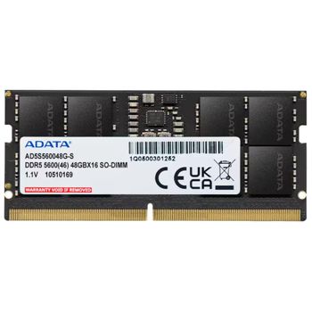 Product image of the product “ADATA AD5S560048G-S memory module 48 GB 1 x 48 GB DDR5 5600 MT/s 262-pin SO-DIMM ”