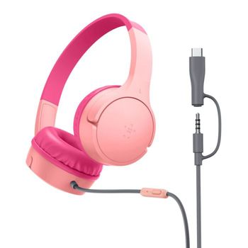 Product image of the product “Belkin SoundForm Mini Headset Wired Head-band Calls/Music USB Type-C Pink ”