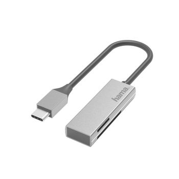 Image du produit “Hama 00200131 lecteur de carte mémoire USB 3.2 Gen 1 (3.1 Gen 1) Type-C Argent ”