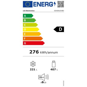 Immagine del prodotto “LG GSXE81EVBD frigorifero side-by-side Libera installazione 628 L Nero ”