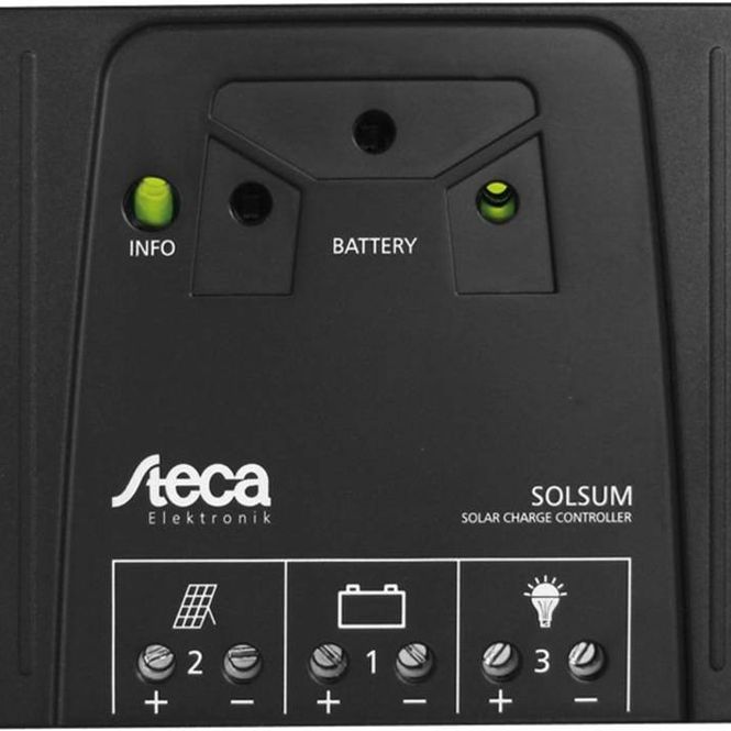 Regolatore Di Carica Solare Steca Solsum 6.6 F - 12V/24V 6A, Per Pannelli Fino A 300W